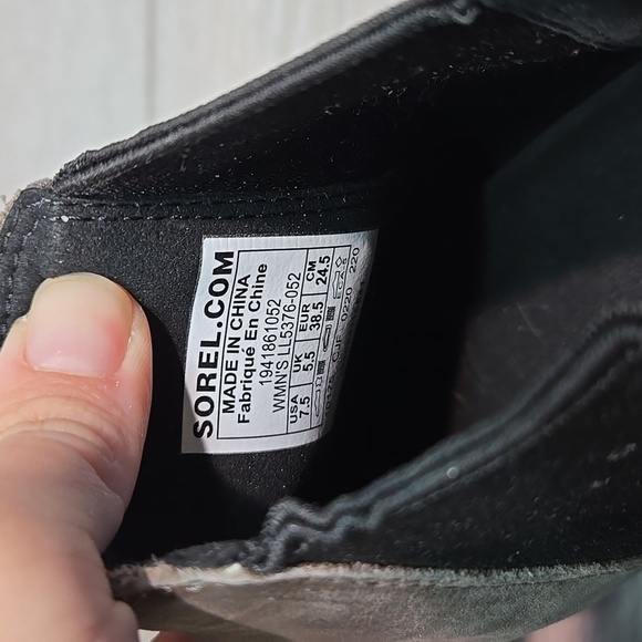 Sorel Women Joan of Arctic II Leather Hidden Wedge Colorblock shoes boots sz 7.5 - Picture 11 of 11